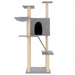 Vidaxl cat tree with sisal scratching posts light grey 143