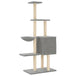 Vidaxl cat tree with sisal scratching posts light grey 145