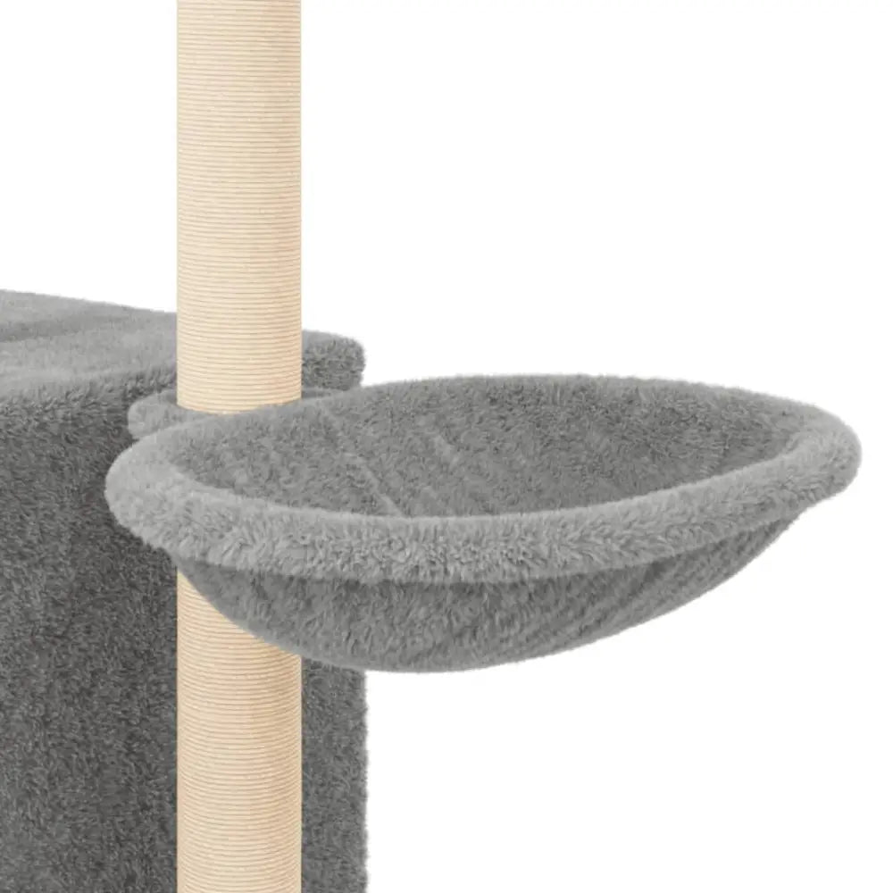 Vidaxl cat tree with sisal scratching posts light grey 145