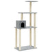 Vidaxl cat tree with sisal scratching posts light grey 147