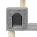 Vidaxl cat tree with sisal scratching posts light grey 147