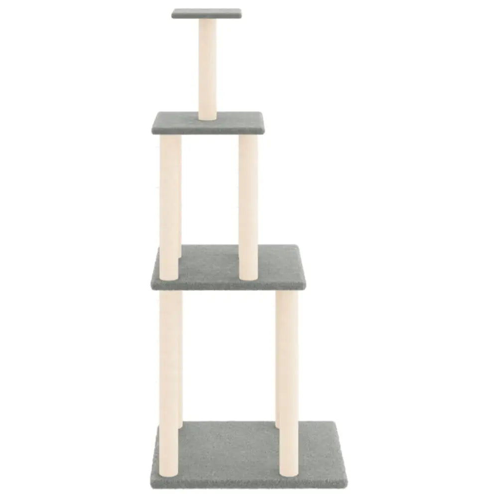 Vidaxl cat tree with sisal scratching posts light grey 149