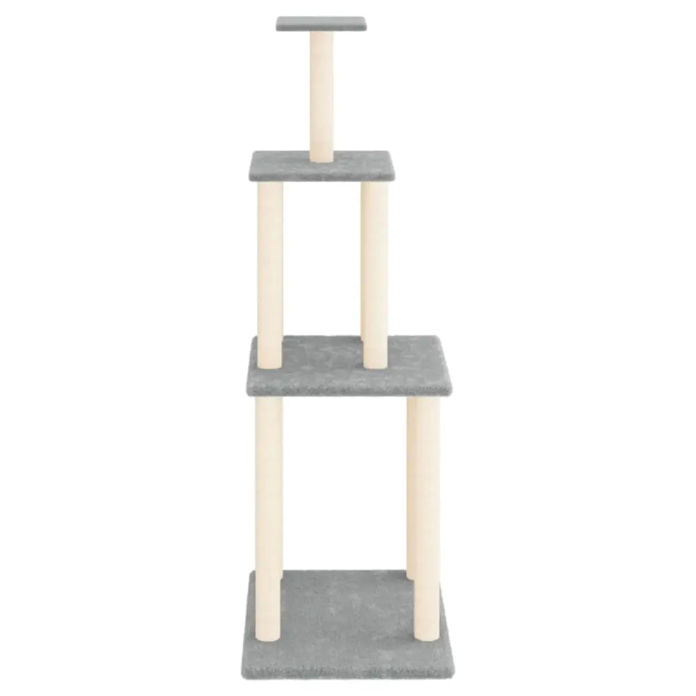 Vidaxl cat tree with sisal scratching posts light grey 149