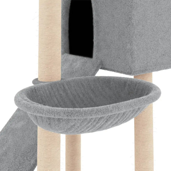 Vidaxl cat tree with sisal scratching posts light grey 153