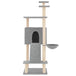 Vidaxl cat tree with sisal scratching posts light grey 153