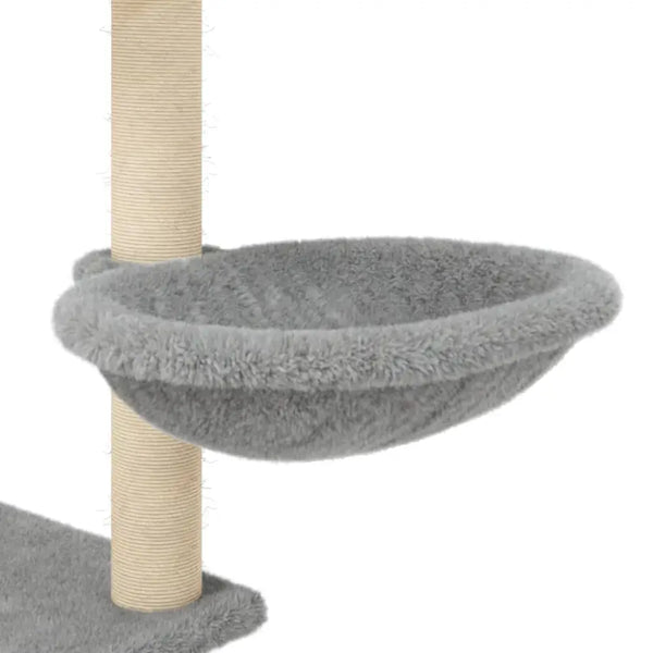 Vidaxl cat tree with sisal scratching posts light grey 153