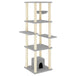 Vidaxl cat tree with sisal scratching posts light grey 154