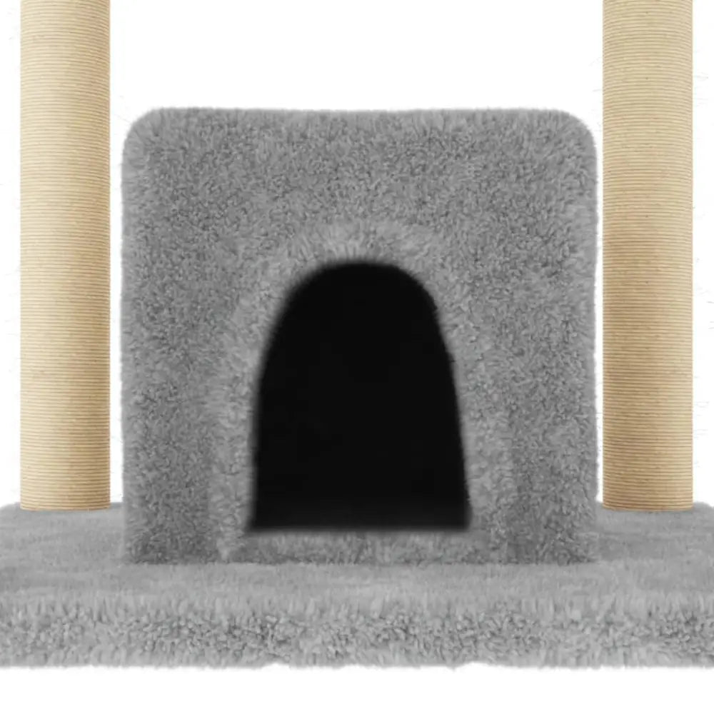 Vidaxl cat tree with sisal scratching posts light grey 154