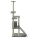 Vidaxl cat tree with sisal scratching posts light grey 155