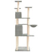 Vidaxl cat tree with sisal scratching posts light grey 166