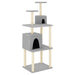 Vidaxl cat tree with sisal scratching posts light grey 167