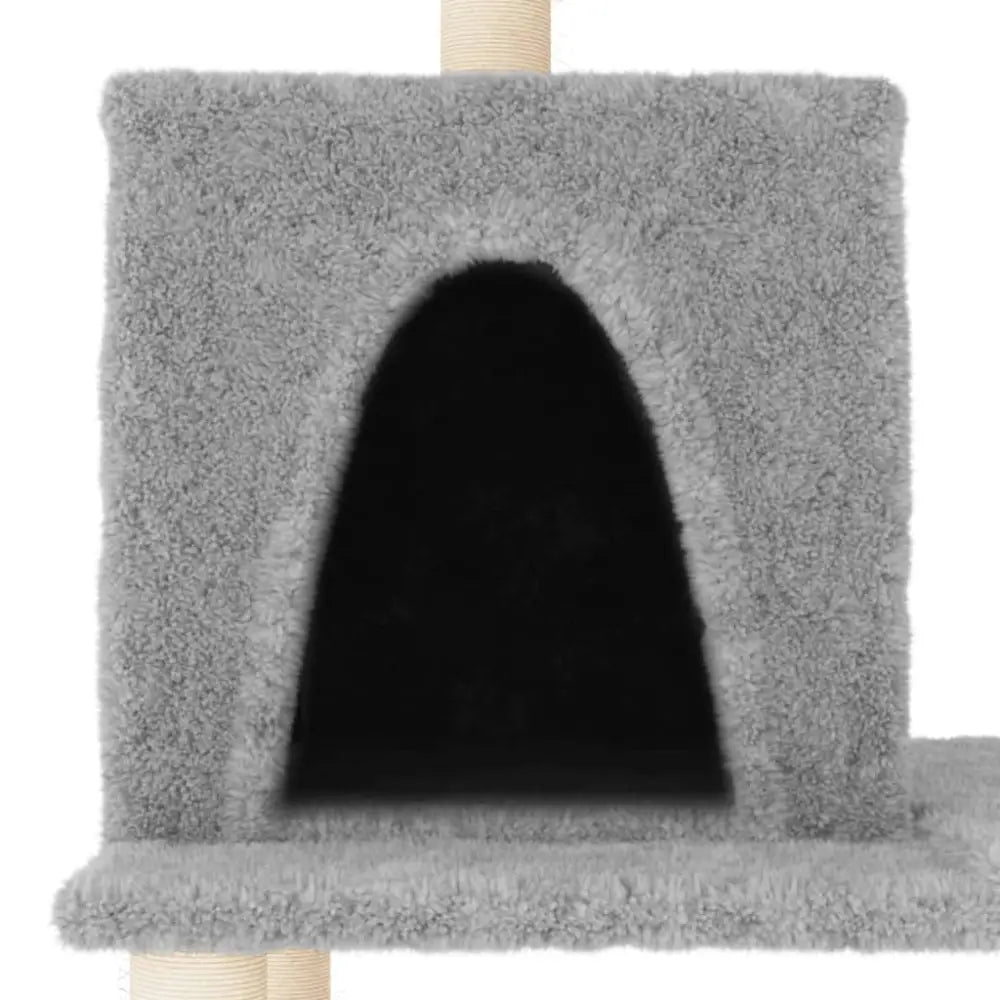 Vidaxl cat tree with sisal scratching posts light grey 167