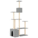 Vidaxl cat tree with sisal scratching posts light grey 180