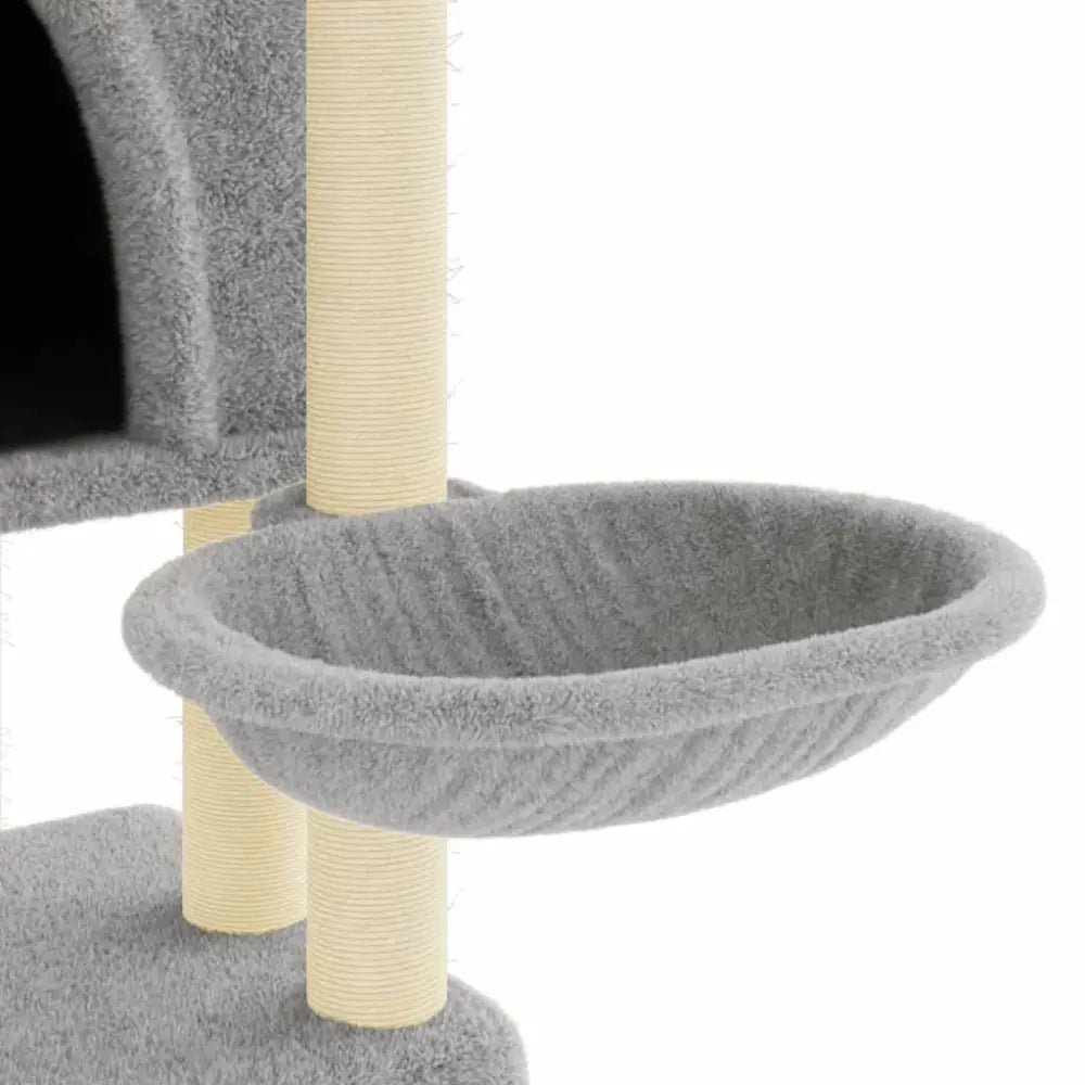 Vidaxl cat tree with sisal scratching posts light grey 180