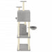 Vidaxl cat tree with sisal scratching posts light grey 180