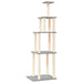 Vidaxl cat tree with sisal scratching posts light grey 183