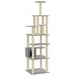 Vidaxl cat tree with sisal scratching posts light grey 183