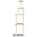 Vidaxl cat tree with sisal scratching posts light grey 183