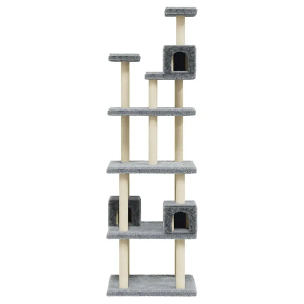 Vidaxl cat tree with sisal scratching posts light grey 188