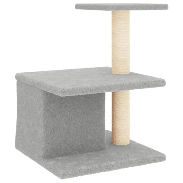 Vidaxl cat tree with sisal scratching posts light grey 48