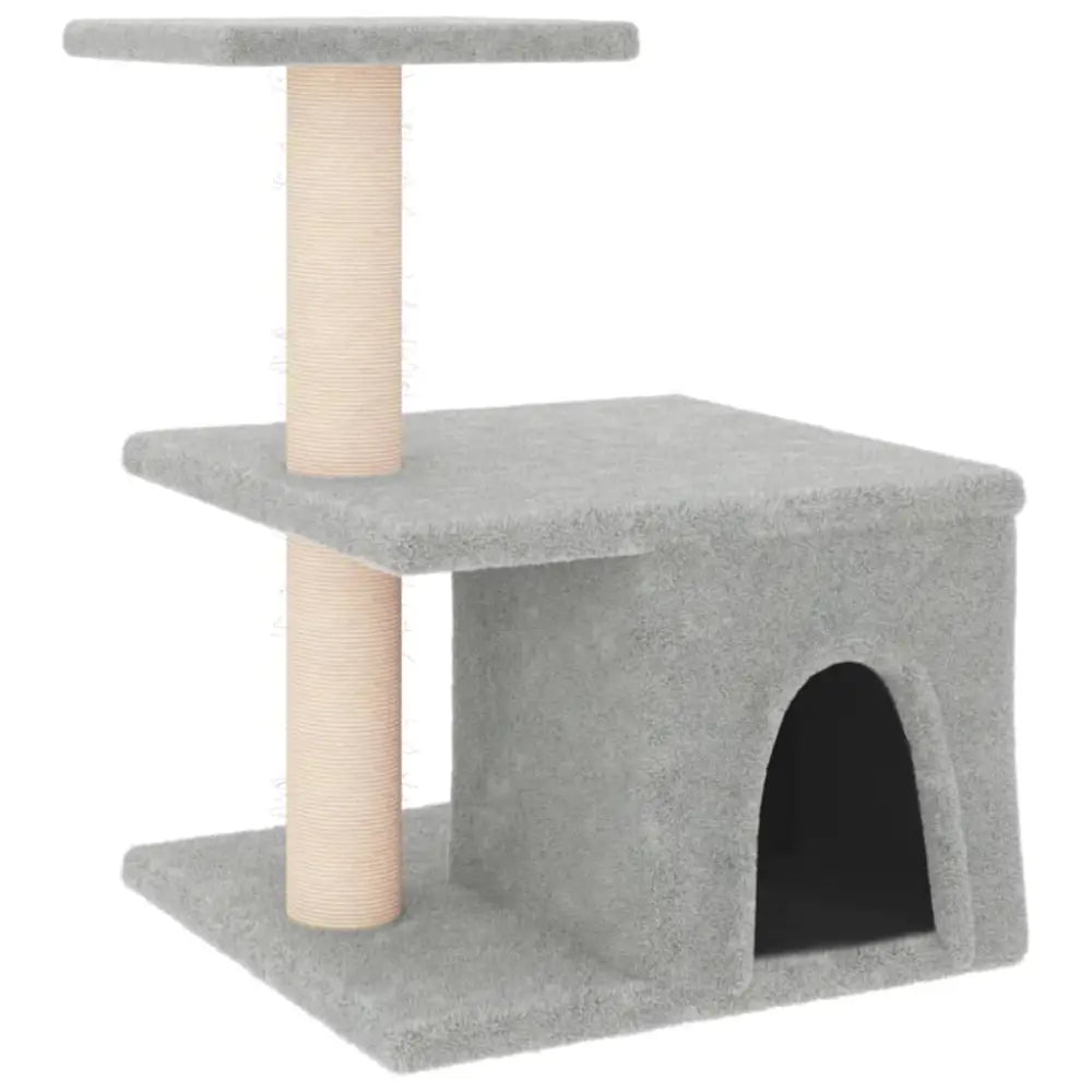 Vidaxl cat tree with sisal scratching posts light grey 48