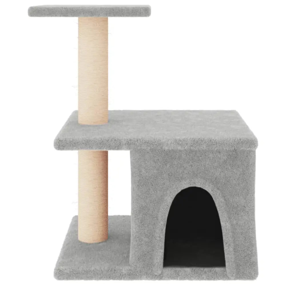 Vidaxl cat tree with sisal scratching posts light grey 48