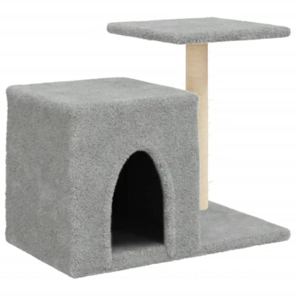 Vidaxl cat tree with sisal scratching posts light grey 50.5