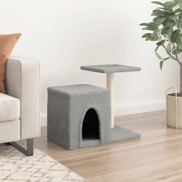 Vidaxl cat tree with sisal scratching posts light grey 50.5