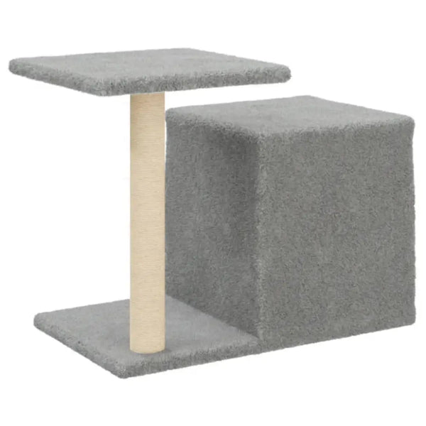 Vidaxl cat tree with sisal scratching posts light grey 50.5