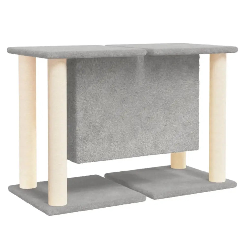 Vidaxl cat tree with sisal scratching posts light grey 50