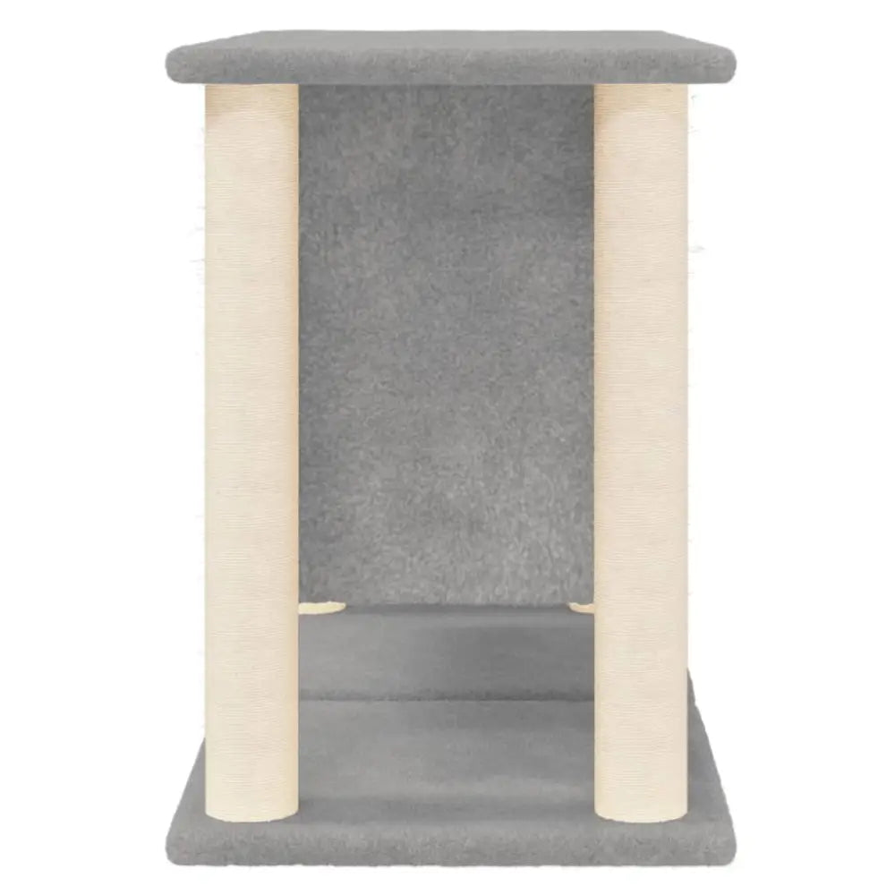 Vidaxl cat tree with sisal scratching posts light grey 50