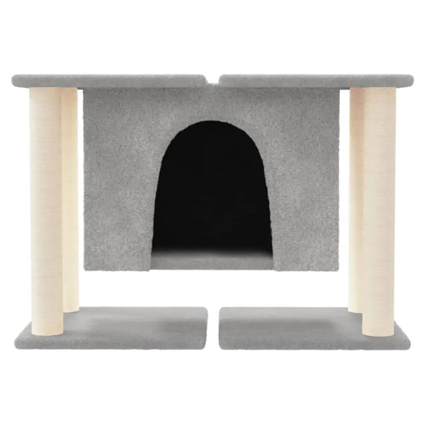 Vidaxl cat tree with sisal scratching posts light grey 50