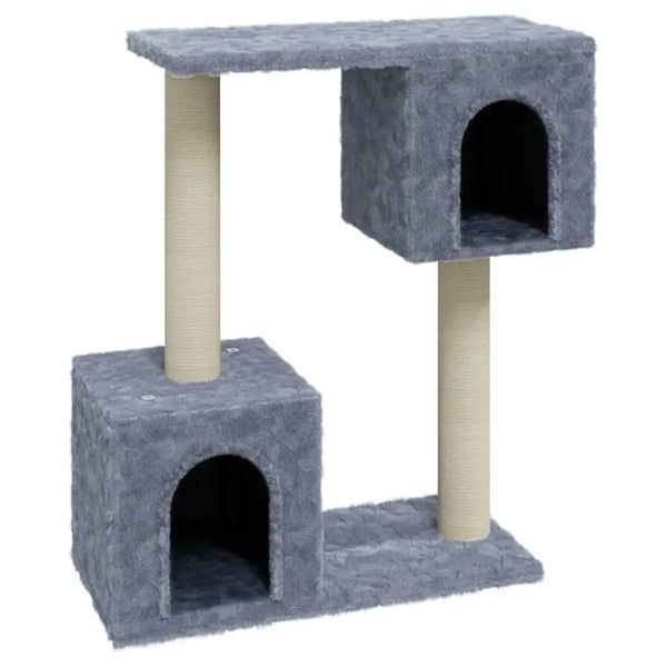 Vidaxl cat tree with sisal scratching posts light grey 60