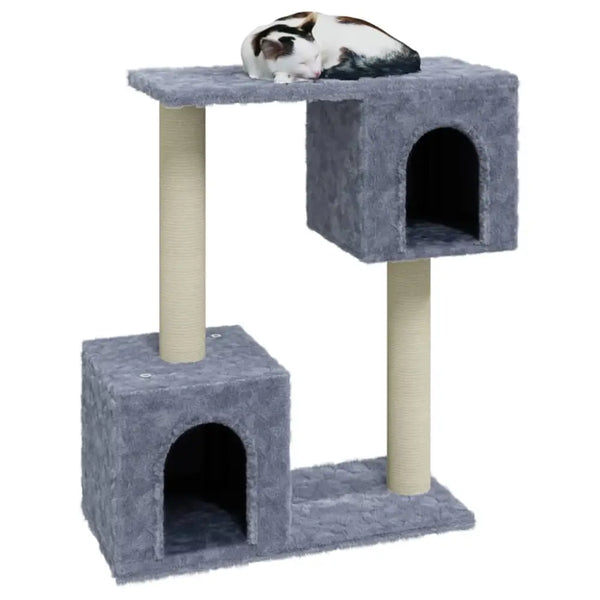 Vidaxl cat tree with sisal scratching posts light grey 60