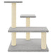 Vidaxl cat tree with sisal scratching posts light grey 61