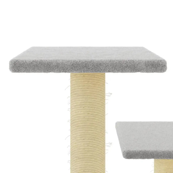 Vidaxl cat tree with sisal scratching posts light grey 61