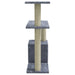 Vidaxl cat tree with sisal scratching posts light grey 70