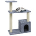 Vidaxl cat tree with sisal scratching posts light grey 70