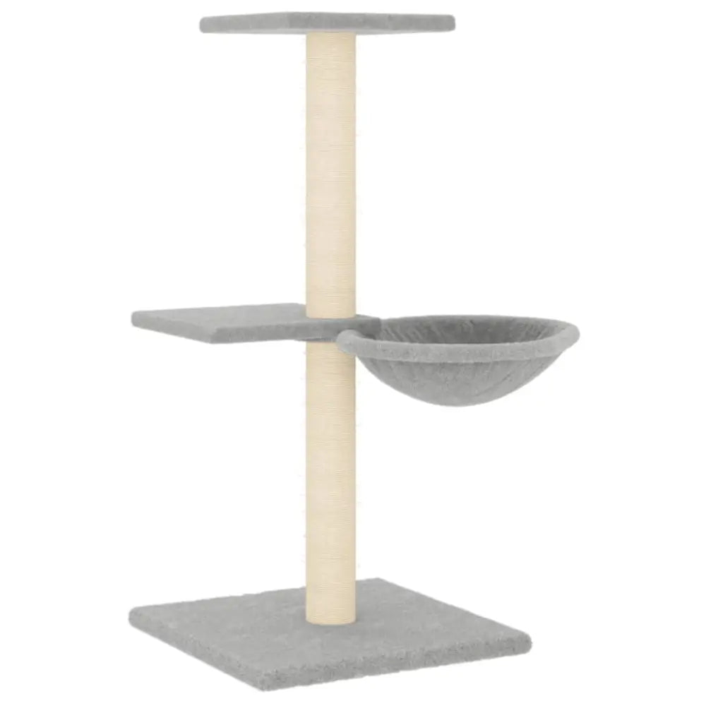 Vidaxl cat tree with sisal scratching posts light grey 72