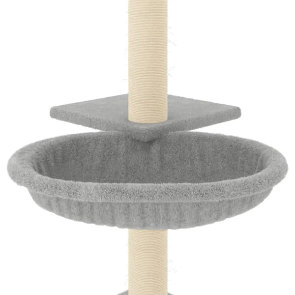 Vidaxl cat tree with sisal scratching posts light grey 72