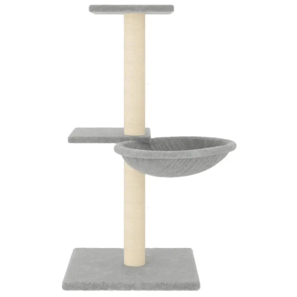 Vidaxl cat tree with sisal scratching posts light grey 72