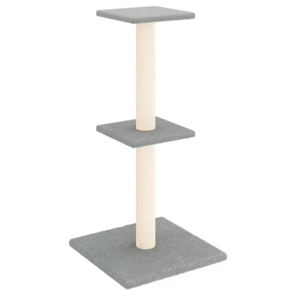 Vidaxl cat tree with sisal scratching posts light grey 73