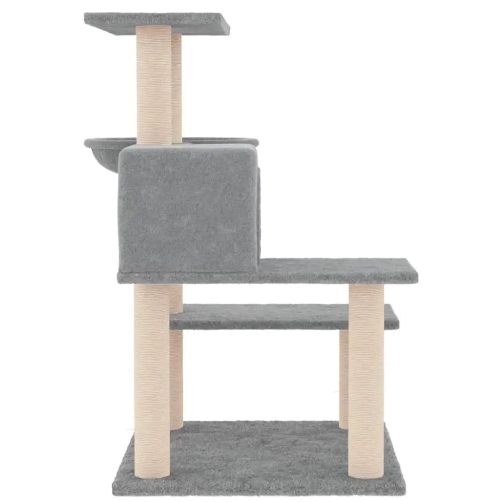 Vidaxl cat tree with sisal scratching posts light grey 82.5