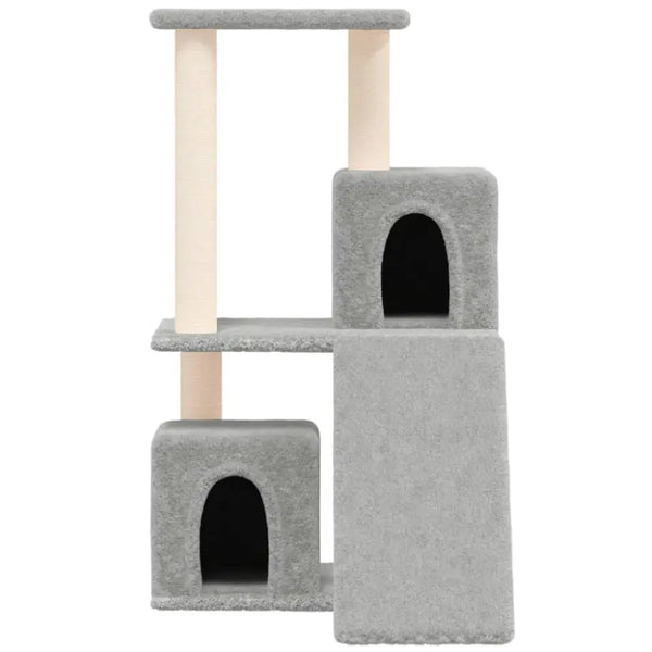 Vidaxl cat tree with sisal scratching posts light grey 82