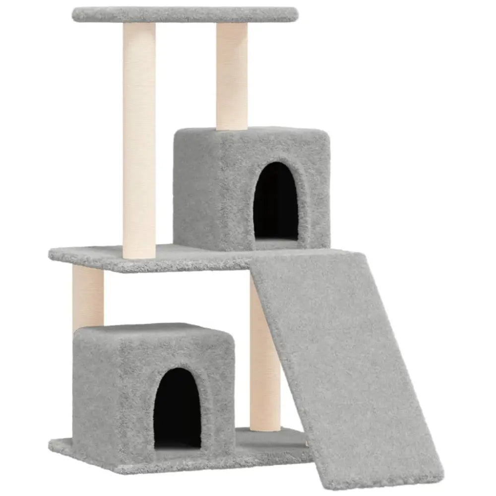 Vidaxl cat tree with sisal scratching posts light grey 82