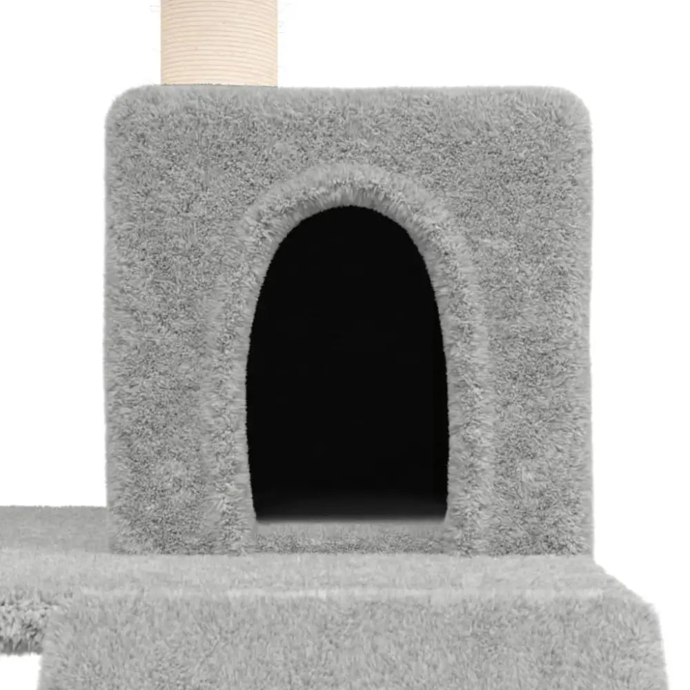 Vidaxl cat tree with sisal scratching posts light grey 82