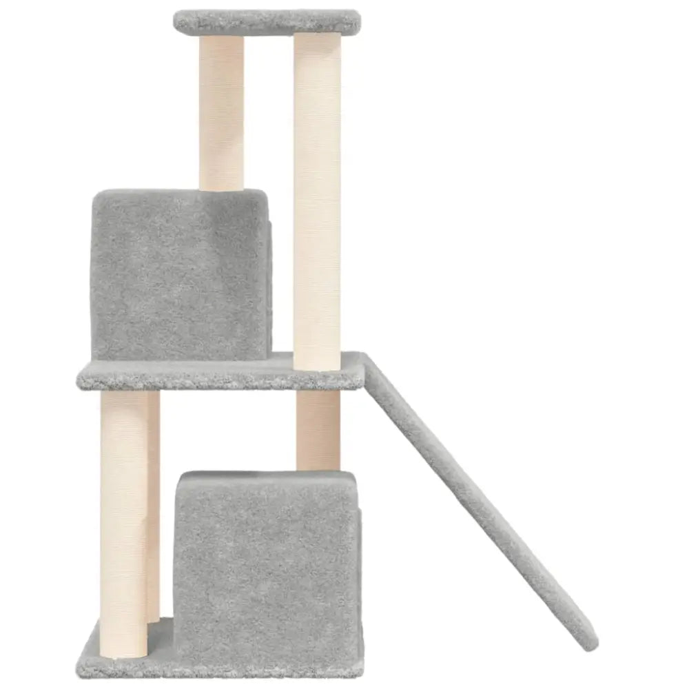 Vidaxl cat tree with sisal scratching posts light grey 82