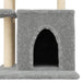 Vidaxl cat tree with sisal scratching posts light grey 83.5