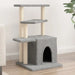 Vidaxl cat tree with sisal scratching posts light grey 83.5