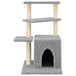 Vidaxl cat tree with sisal scratching posts light grey 83.5